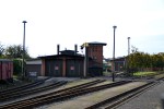 26.10.2014: Lokomotivremisen på Kühlingsborn West Bahnhof.