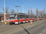 April 2007: Tatra KT8D5 ledvogn nr. 9044 på Libeňský most. Vognen er siden blevet ombygget til type KT8D5.RN2P nr. 9094.