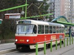 April 2007: Tatra T3R.P vogn nr. 8343 (ex T3 nr. 6545) på Poliklinika Barrandov.