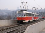 April 2007: Tatra T3R.P vogntog med nr. 8430 (ex T3 nr. 6738) ved sporvejsbroens afslutning umiddelbart før Geologická.