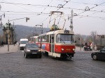 April 2007: Tatra T3SUCS vogntog med nr. 7048 på Most Legií ved Národní Divadlo. Vognen blev solgt til Charkow (Ukraine) i foråret 2012.