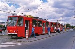 22.07.2002: Tatra KT8D5 ledvogn nr. 9010 ved Výtoň. Vognen er siden blevet ombygget til type KT8D5.RN2P nr. 9060.