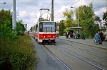 15.10.2003: Tatra KT8D5 ledvogn nr. 9032 ved Palmovka metrostation. Vognen er siden 2003 blevet ombygget til type KT8D5.RN2P nr. 9082.