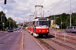 Juli 2002: Tatra T3R.P vogntog med nr. 8234 (ex T3 nr. 6679) ved stoppestedet Kotlářka.