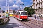 Juli 2001: Tatra T3SUCS vogntog med nr. 7055 på Palackého náměstí.
