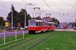 Juli 2002: Tatra T3R.P vogntog med nr. 8304 (ex T3 nr. 6426) på Hradčanská.