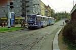 Oktober 2000: Tatra T3SUCS vogntog med nr. 7262 på trafikknudepunktet Palmovka.