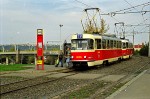 Oktober 2000: Tatra T3M vogntog med nr. 8096 ved stoppestedet Krejcárek.