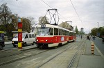Uge 42 2003: Tatra T3SU vogntog med nr. 7019 ved stoppestedet Vozovna Strašnice. Vognen er siden ombygget til T3R.PLF nr. 8255.