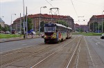 Juli 2001: Tatra T3SU vogntog med nr. 7012 på Vitězné náměstí.