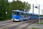 02.09.2014: Tatra T6A2M motorvogn nr. 812 på vej mellem stoppestederne Marienehe og Evershagen Süd - lige umiddelbart før sidstnævnte.