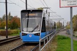 24.10.2014: Vossloh 6N2 lavgulvsledvogn nr. 607 ved stoppestedet Marienehe.
