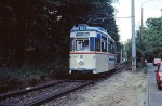 21.09.1991: Gotha G4-64 ledvogn nr. 717 fra 1965 ved stoppestedet Neuer Friedhof. Vognen blev skrottet i 1998.