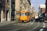 Uge 42 1994: TAS ledvogn nr. 7115 (tidligere STEFER ledvogn) i Via dei Reti i retning mod Piazza dei Gerani.