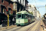 Uge 42 1994: TAS ledvogn nr. 7087 i ny bemaling med to grønne nuancer i Via Flaminia på Piazzale delle Belle Arti.