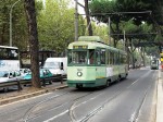 16.10.2008: TAS ledvogn nr. 7091 i Via Prenestina ved stoppestedet Tor di Schiavi på vej mod Piazza dei Gerani.