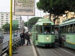 16.10.2008: TAS ledvogn nr. 7095 i Via Prenestina på Largo Irpinia på vej mod Piazza dei Gerani.
