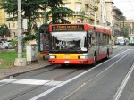 16.10.2008: Erstatningsbusdrift på sporvognslinje 3. IVECO bus nr. 5950 på Piazza Galeno.