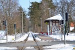 25.03.2013: Stationen eller måske snarere stoppestedet Landhausstraße med den karakteristiske læbygning i bindingsværk.