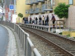 04.10.2007: På grund af renovering af Svendborg Station var der indrettet en midlertidig endestation, en simpel træperron, umiddelbart før den gamle station.