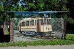 19.05.2013: En transformerstation på Berliner Straße er dekoreret med sporvognsmotiver. Her er det vogn nr. 2 fra sporvejens start i 1913.