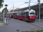 20.07.2004: E1 ledvogn nr. 4521 med c3/c4 bivogn ved Westbahnhof.